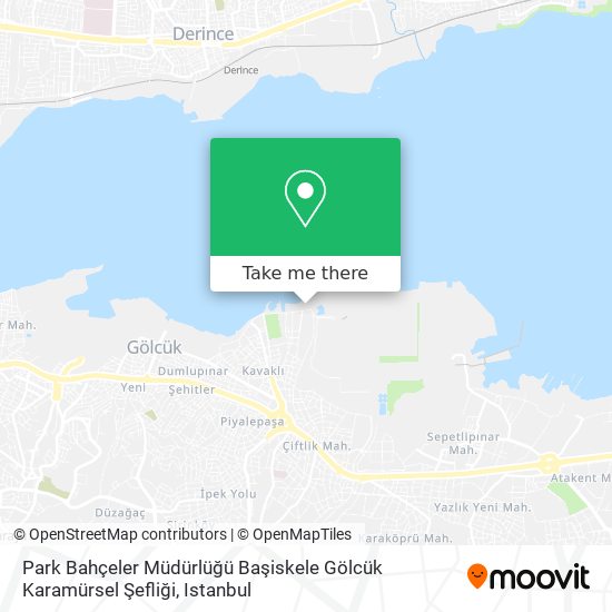 Park Bahçeler Müdürlüğü Başiskele Gölcük Karamürsel Şefliği map