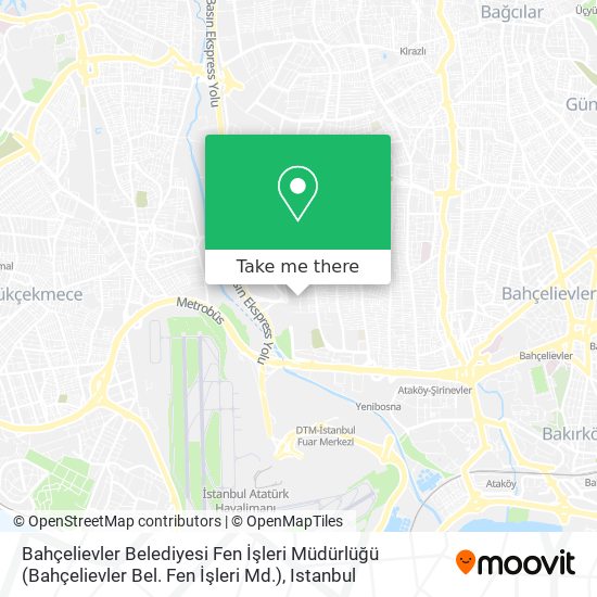 Bahçelievler Belediyesi Fen İşleri Müdürlüğü (Bahçelievler Bel. Fen İşleri Md.) map