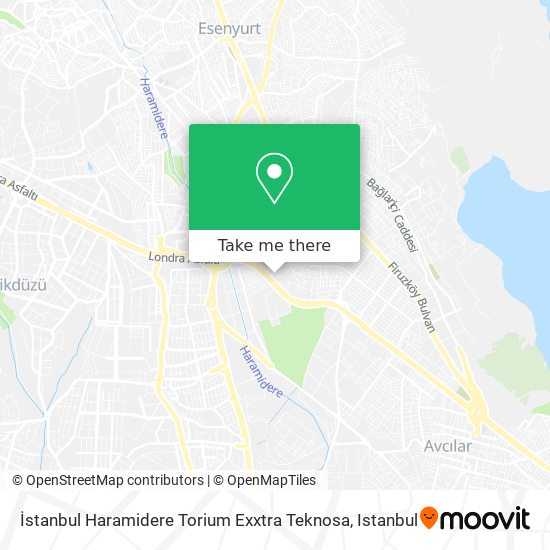 İstanbul Haramidere Torium Exxtra Teknosa map