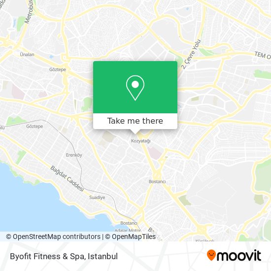 how to get to byofit fitness spa in kozyatagi kadikoy by bus metro cable car train or ferry