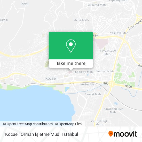Kocaeli Orman İşletme Müd. map