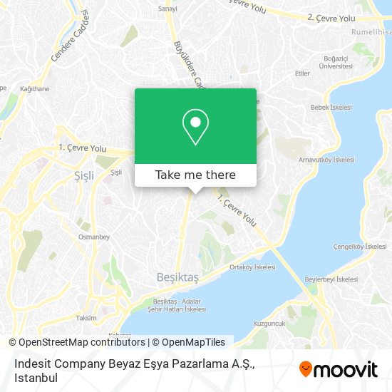 Indesit Company Beyaz Eşya Pazarlama A.Ş. map