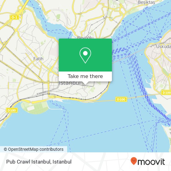 Pub Crawl Istanbul map