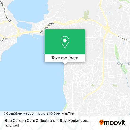 Batı Garden Cafe & Restaurant Büyükçekmece map