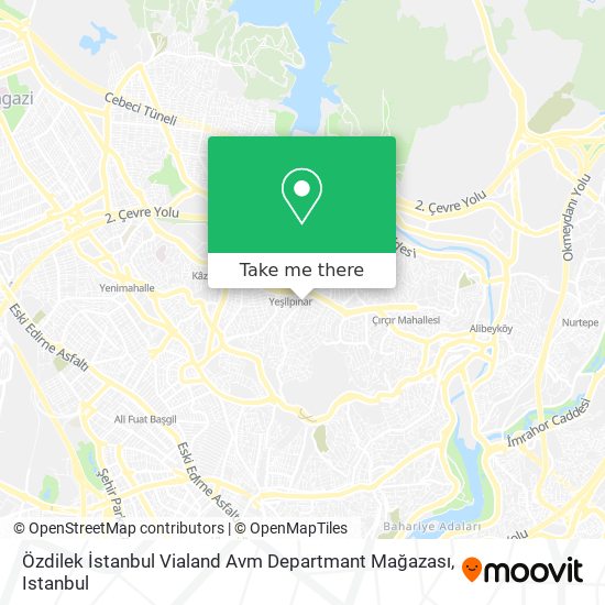 Özdilek İstanbul Vialand Avm Departmant Mağazası map