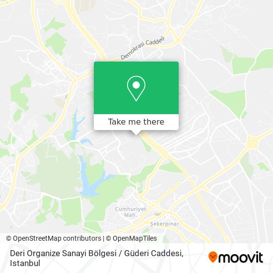 Deri Organize Sanayi Bölgesi / Güderi Caddesi map