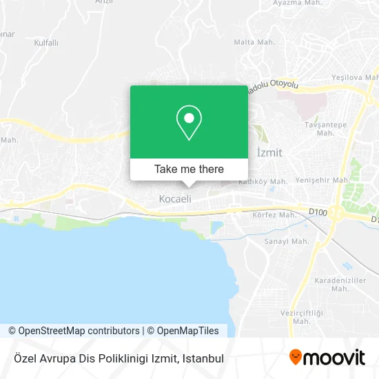 Özel Avrupa Dis Poliklinigi Izmit map