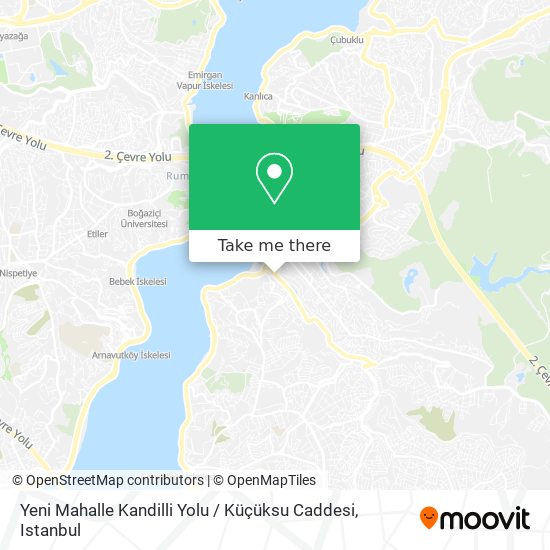 Yeni Mahalle Kandilli Yolu / Küçüksu Caddesi map