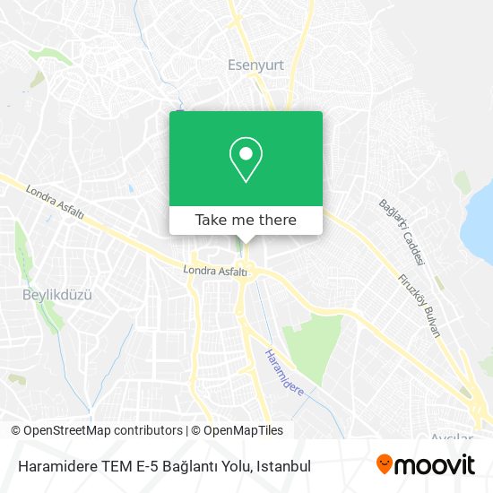 Haramidere TEM E-5 Bağlantı Yolu map