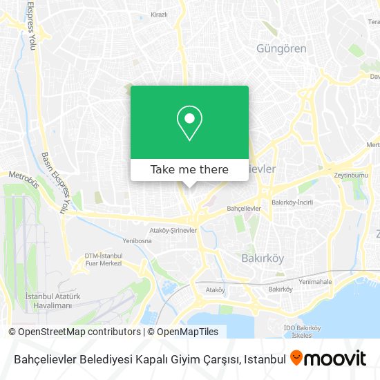 Bahçelievler Belediyesi Kapalı Giyim Çarşısı map