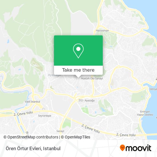 how to get to oren ortur evleri in sariyer by bus cable car or metro