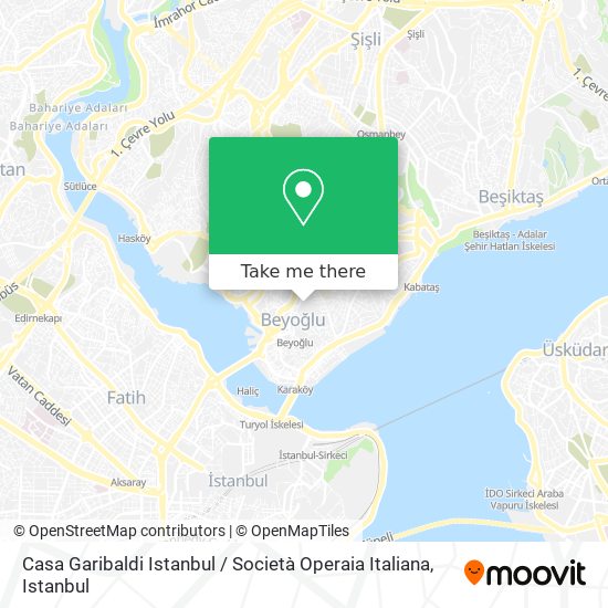 Casa Garibaldi Istanbul / Società Operaia Italiana map