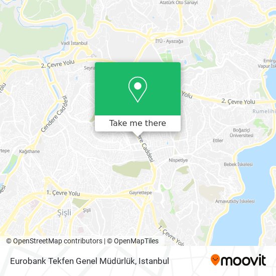 Eurobank Tekfen Genel Müdürlük map