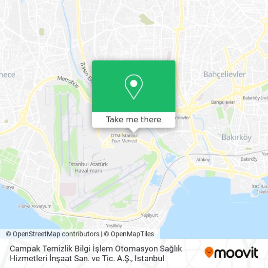 Campak Temizlik Bilgi İşlem Otomasyon Sağlık Hizmetleri İnşaat San. ve Tic. A.Ş. map