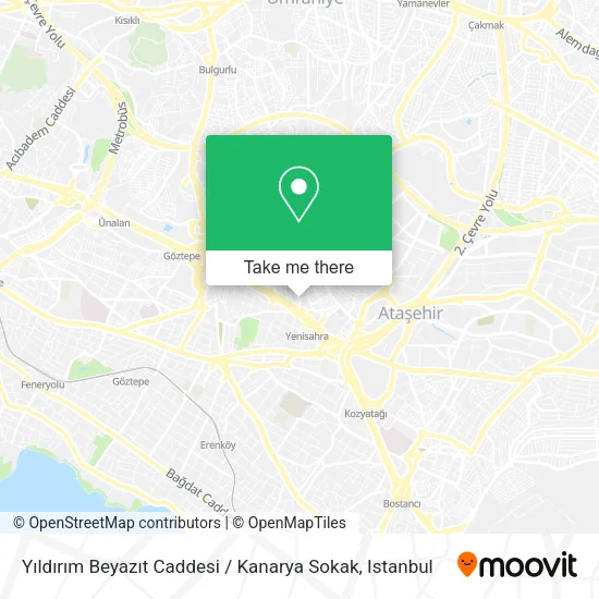 Yıldırım Beyazıt Caddesi / Kanarya Sokak map