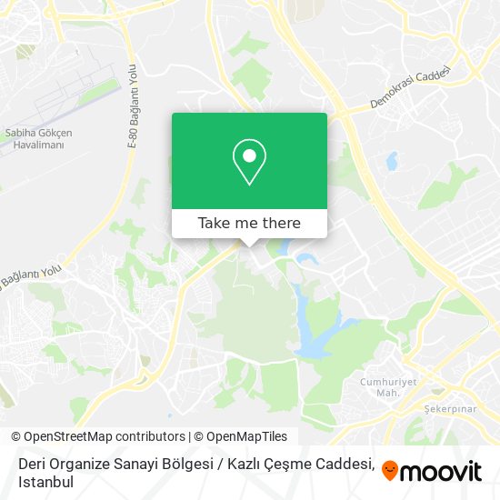 Deri Organize Sanayi Bölgesi / Kazlı Çeşme Caddesi map