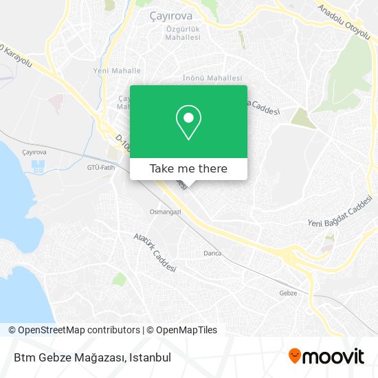 Btm Gebze Mağazası map