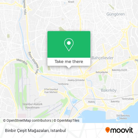 Binbir Çeşit Mağazaları map