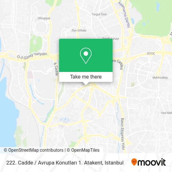 222. Cadde / Avrupa Konutları 1. Atakent map