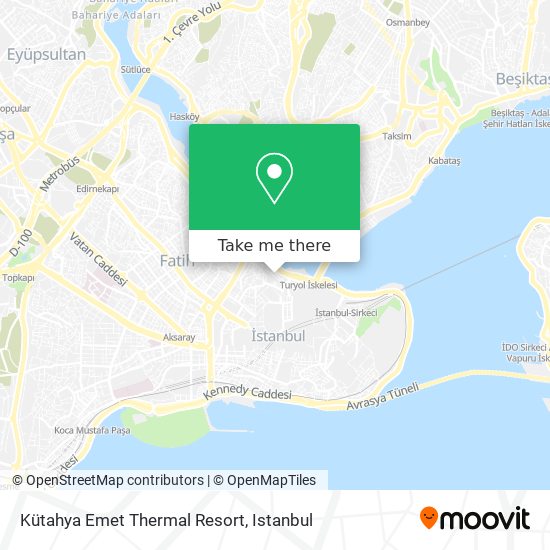 Kütahya Emet Thermal Resort map