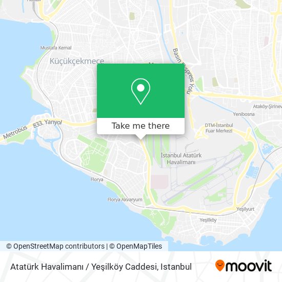 Atatürk Havalimanı / Yeşilköy Caddesi map
