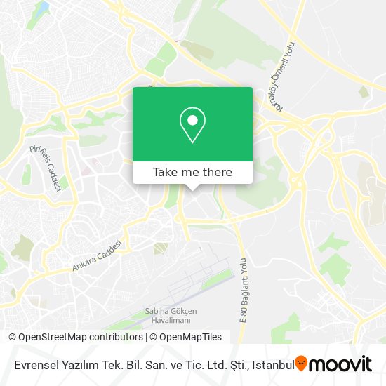 Evrensel Yazılım Tek. Bil. San. ve Tic. Ltd. Şti. map