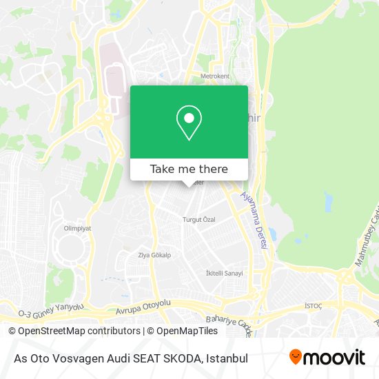 How To Get To As Oto Vosvagen Audi Seat Skoda In Basaksehir By Bus Metro Or Cable Car