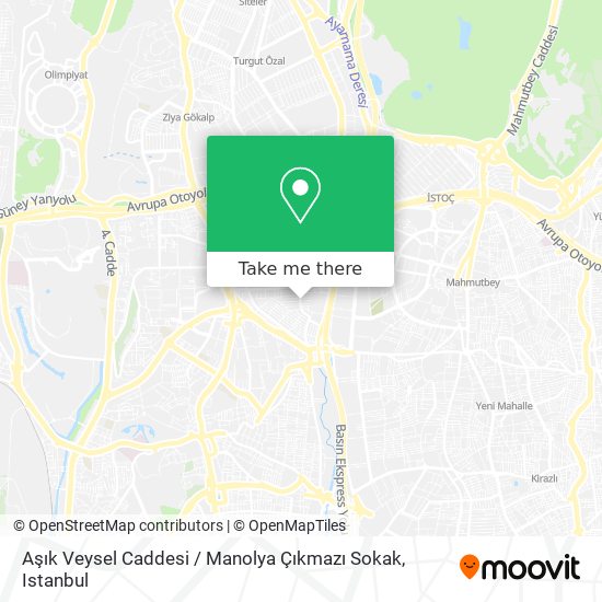 Aşık Veysel Caddesi / Manolya Çıkmazı Sokak map