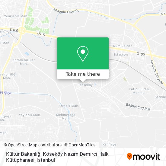 Kültür Bakanlığı Köseköy Nazım Demirci Halk Kütüphanesi map