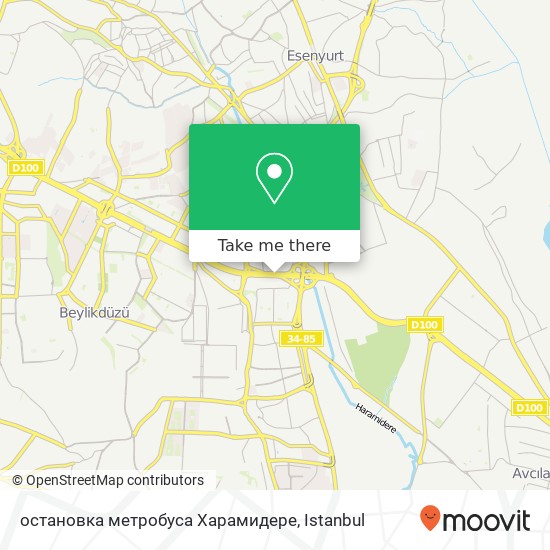 остановка метробуса Харамидере map