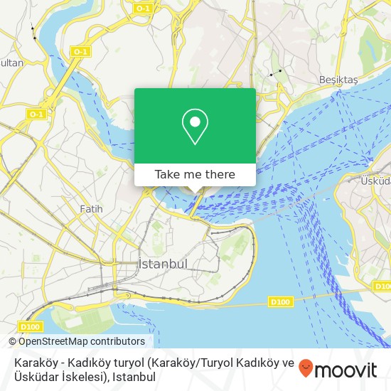 Karaköy - Kadıköy turyol (Karaköy / Turyol Kadıköy ve Üsküdar İskelesi) map