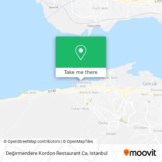 Değirmendere Kordon Restaurant Ca map