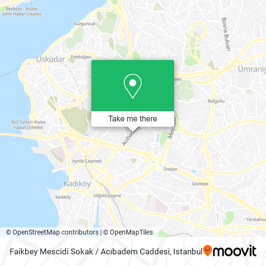 Faikbey Mescidi Sokak / Acıbadem Caddesi map