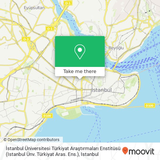 İstanbul Üniversitesi Türkiyat Araştırmaları Enstitüsü (Istanbul Ünv. Türkiyat Aras. Ens.) map