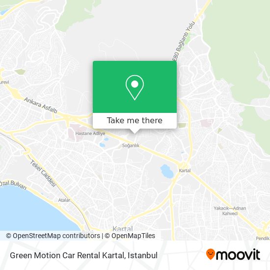 Green Motion Car Rental Kartal map