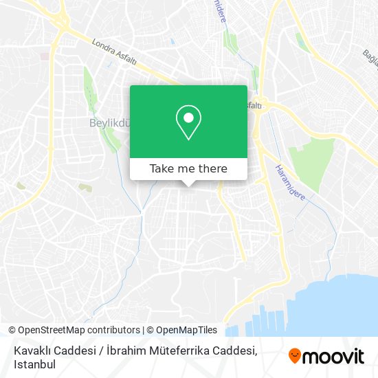 Kavaklı Caddesi / İbrahim Müteferrika Caddesi map