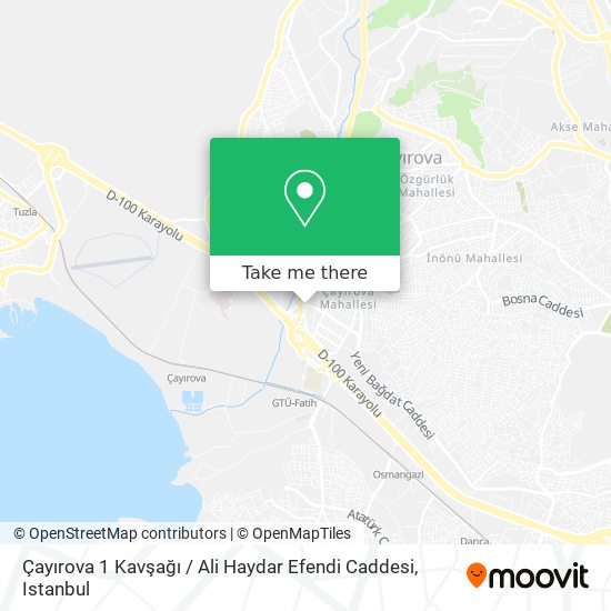 Çayırova 1 Kavşağı / Ali Haydar Efendi Caddesi map