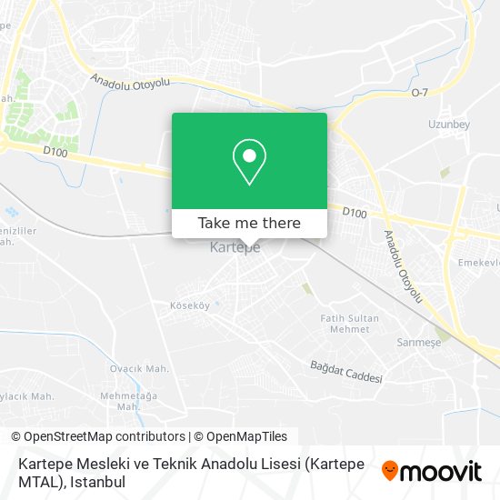 Kartepe Mesleki ve Teknik Anadolu Lisesi (Kartepe MTAL) map