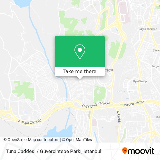 Tuna Caddesi / Güvercintepe Parkı map