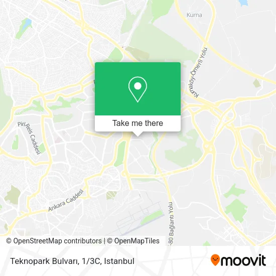 Teknopark Bulvarı, 1/3C map