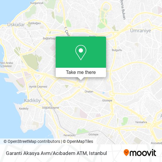 Garanti Akasya Avm / Acıbadem ATM map