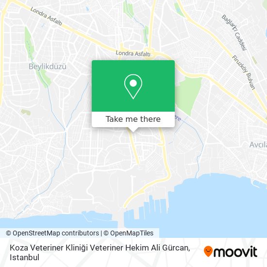 Koza Veteriner Kliniği Veteriner Hekim Ali Gürcan map