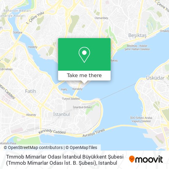 Tmmob Mimarlar Odası İstanbul Büyükkent Şubesi (Tmmob Mimarlar Odası İst. B. Şubesi) map