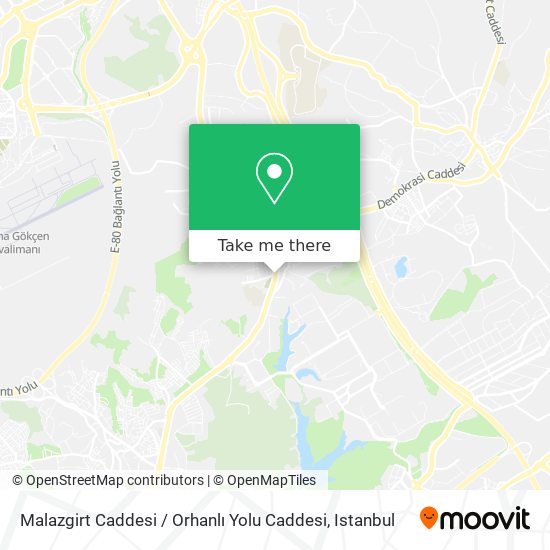 Malazgirt Caddesi / Orhanlı Yolu Caddesi map