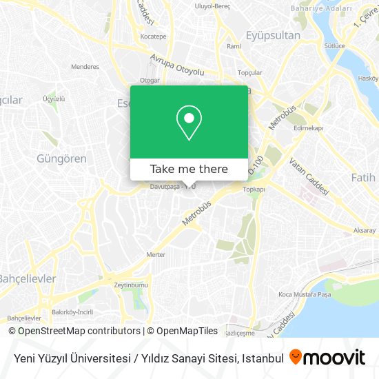 Yeni Yüzyıl Üniversitesi / Yıldız Sanayi Sitesi map