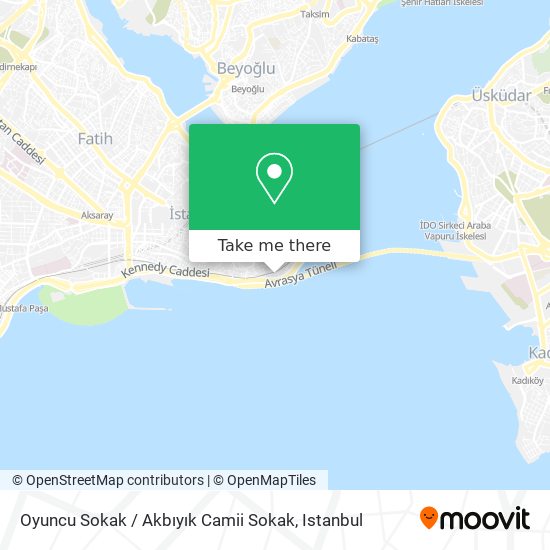 Oyuncu Sokak / Akbıyık Camii Sokak map