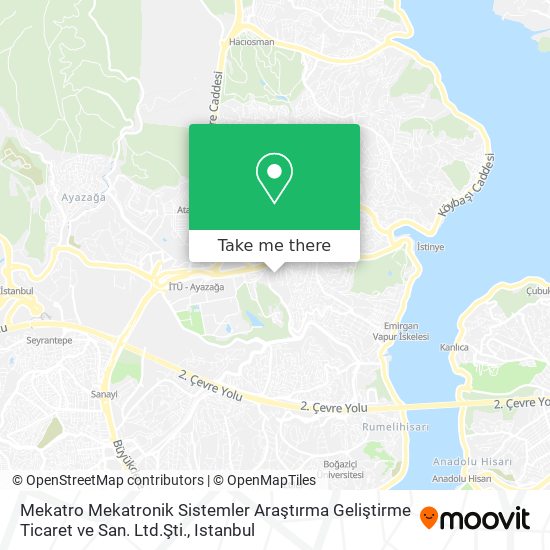 Mekatro Mekatronik Sistemler Araştırma Geliştirme Ticaret ve San. Ltd.Şti. map