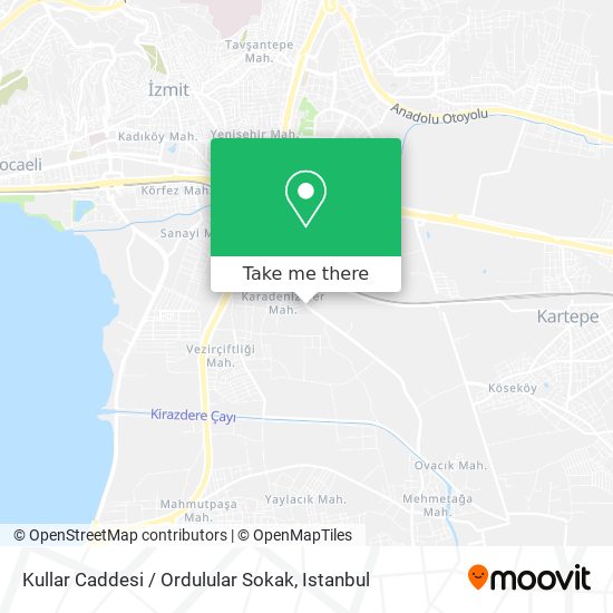 Kullar Caddesi / Ordulular Sokak map