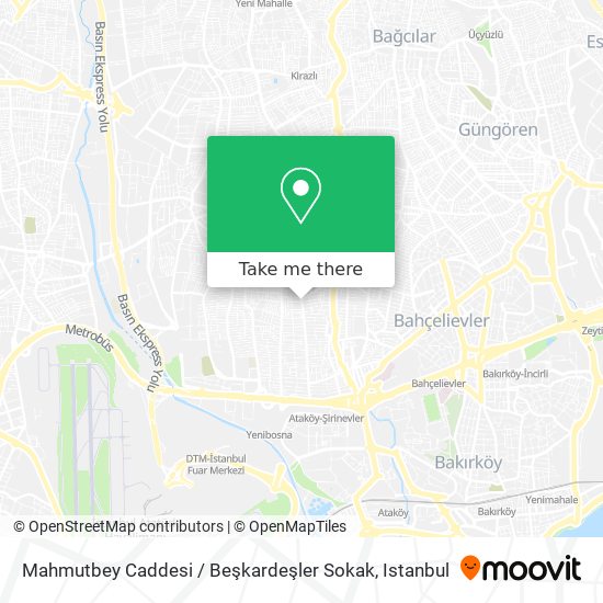 Mahmutbey Caddesi / Beşkardeşler Sokak map
