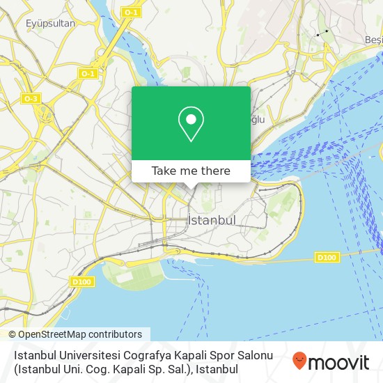 Istanbul Universitesi Cografya Kapali Spor Salonu (Istanbul Uni. Cog. Kapali Sp. Sal.) map